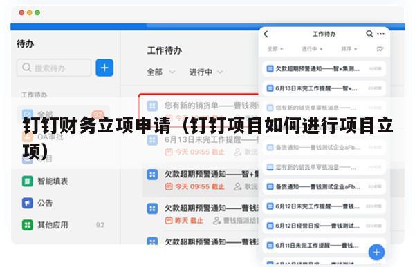 钉钉财务立项申请（钉钉项目如何进行项目立项）