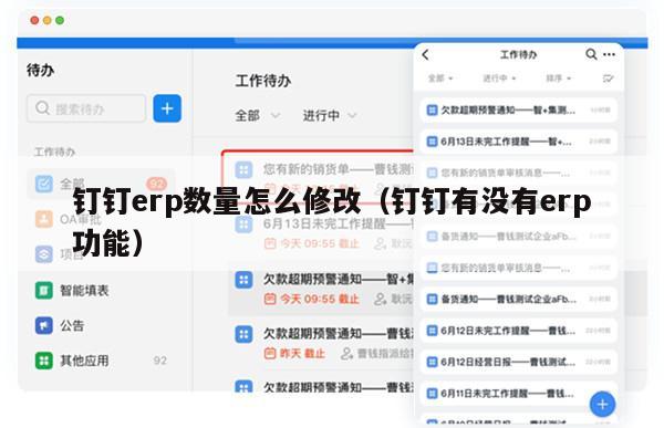 钉钉erp数量怎么修改（钉钉有没有erp功能）