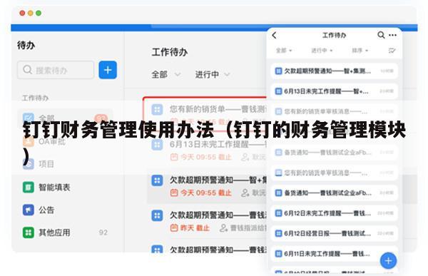 钉钉财务管理使用办法（钉钉的财务管理模块）
