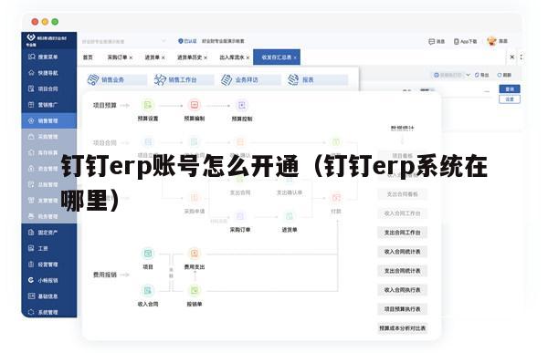 钉钉erp账号怎么开通（钉钉erp系统在哪里）