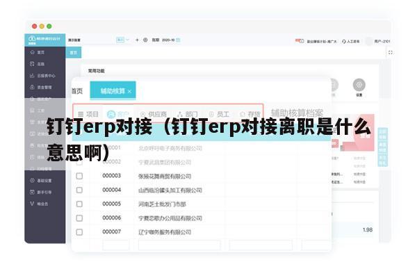 钉钉erp对接（钉钉erp对接离职是什么意思啊）