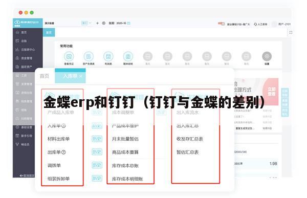 金蝶erp和钉钉（钉钉与金蝶的差别）