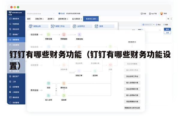 钉钉有哪些财务功能（钉钉有哪些财务功能设置）