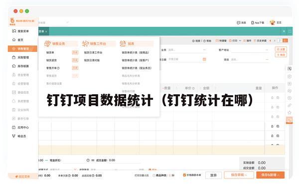 钉钉项目数据统计（钉钉统计在哪）