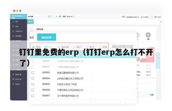 钉钉里免费的erp（钉钉erp怎么打不开了）