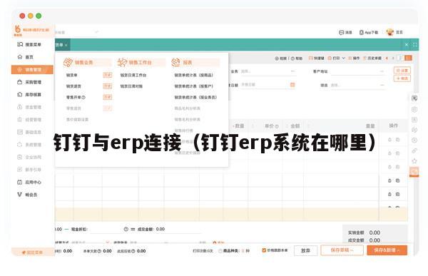 钉钉与erp连接（钉钉erp系统在哪里）