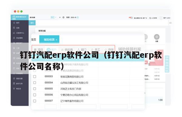 钉钉汽配erp软件公司（钉钉汽配erp软件公司名称）