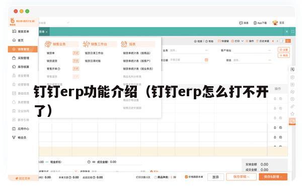钉钉erp功能介绍（钉钉erp怎么打不开了）