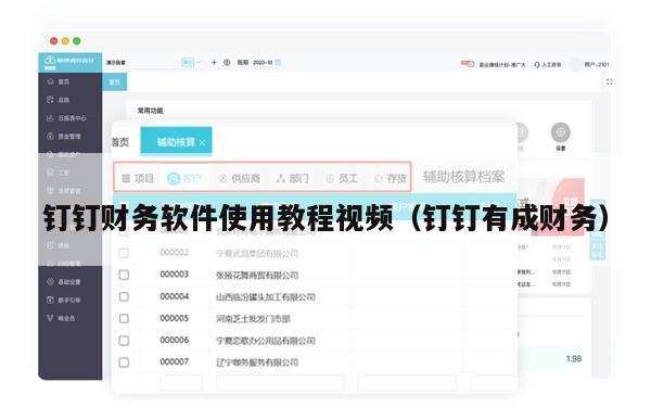 钉钉财务软件使用教程视频（钉钉有成财务）