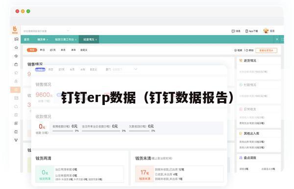 钉钉erp数据（钉钉数据报告）