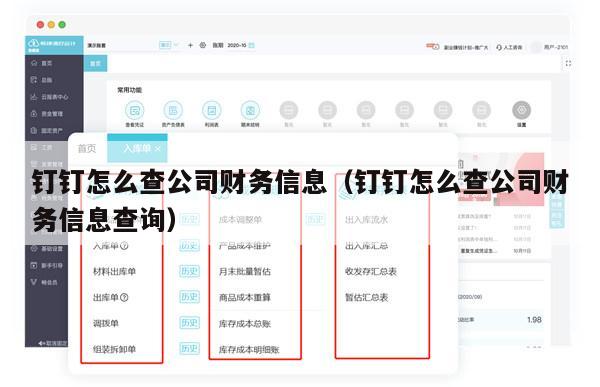 钉钉怎么查公司财务信息（钉钉怎么查公司财务信息查询）