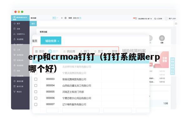 erp和crmoa钉钉（钉钉系统跟erp哪个好）
