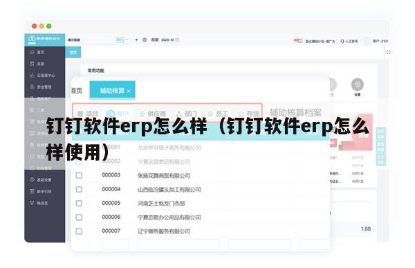 钉钉软件erp怎么样（钉钉软件erp怎么样使用）