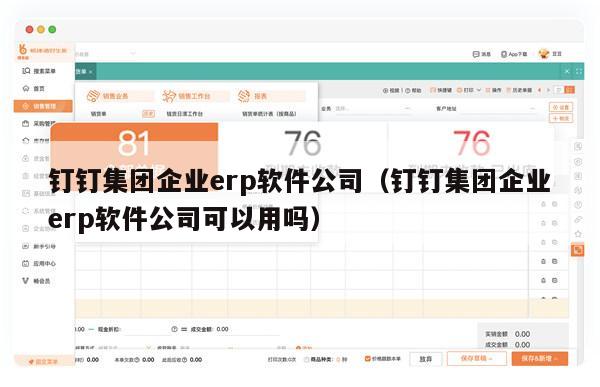 钉钉集团企业erp软件公司（钉钉集团企业erp软件公司可以用吗）