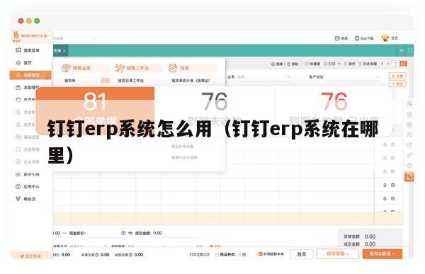 钉钉erp系统怎么用（钉钉erp系统在哪里）