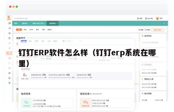 钉钉ERP软件怎么样（钉钉erp系统在哪里）