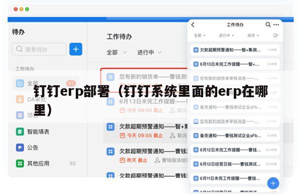钉钉erp部署（钉钉系统里面的erp在哪里）