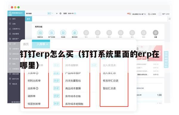 钉钉erp怎么买（钉钉系统里面的erp在哪里）