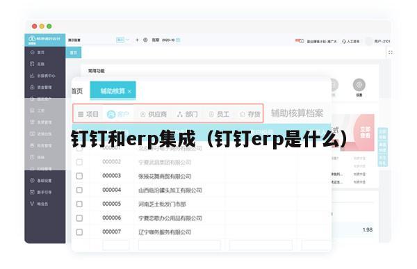 钉钉和erp集成（钉钉erp是什么）