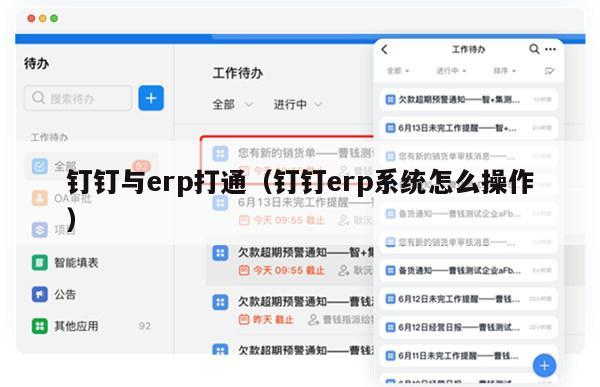 钉钉与erp打通（钉钉erp系统怎么操作）