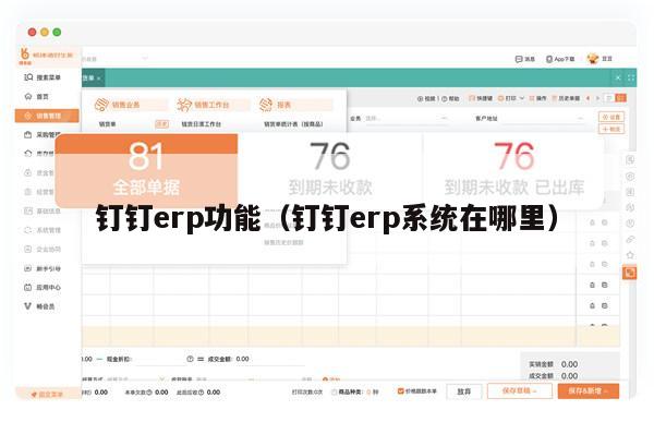 钉钉erp功能（钉钉erp系统在哪里）