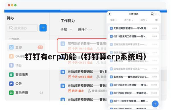 钉钉有erp功能（钉钉算erp系统吗）