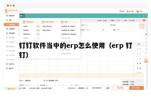 钉钉软件当中的erp怎么使用（erp 钉钉）