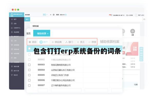 包含钉钉erp系统备份的词条