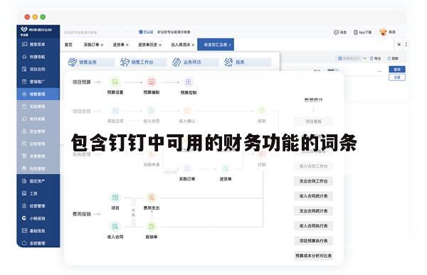 包含钉钉中可用的财务功能的词条
