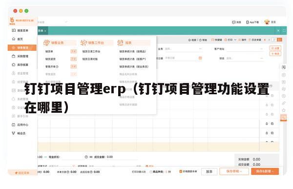 钉钉项目管理erp（钉钉项目管理功能设置在哪里）