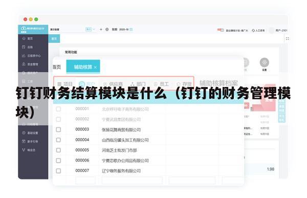 钉钉财务结算模块是什么（钉钉的财务管理模块）