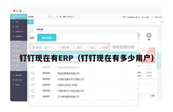 钉钉现在有ERP（钉钉现在有多少用户）