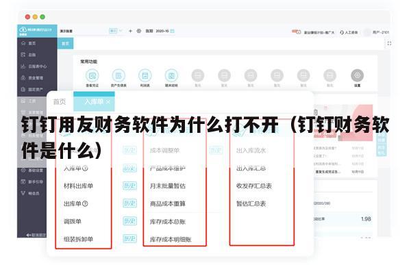 钉钉用友财务软件为什么打不开（钉钉财务软件是什么）