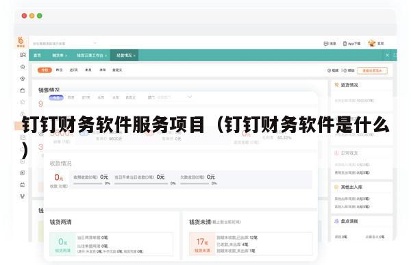 钉钉财务软件服务项目（钉钉财务软件是什么）