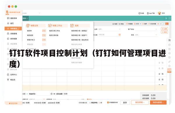 钉钉软件项目控制计划（钉钉如何管理项目进度）