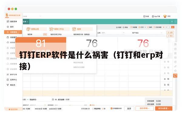 钉钉ERP软件是什么祸害（钉钉和erp对接）