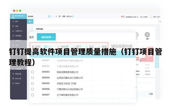 钉钉提高软件项目管理质量措施（钉钉项目管理教程）