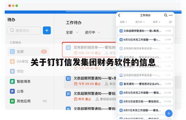 关于钉钉信发集团财务软件的信息