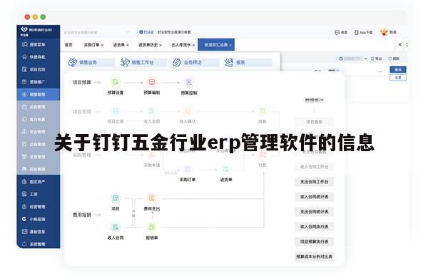 关于钉钉五金行业erp管理软件的信息