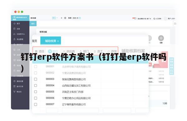 钉钉erp软件方案书（钉钉是erp软件吗）