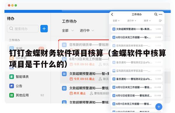钉钉金蝶财务软件项目核算（金蝶软件中核算项目是干什么的）