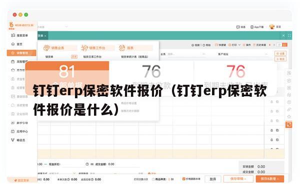 钉钉erp保密软件报价（钉钉erp保密软件报价是什么）