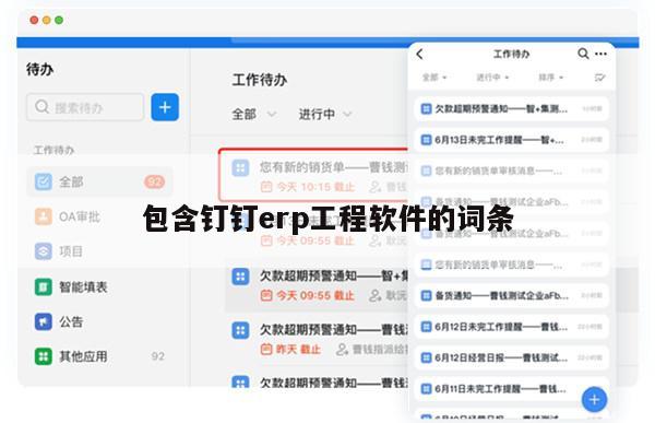 包含钉钉erp工程软件的词条