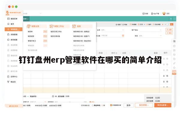 钉钉盘州erp管理软件在哪买的简单介绍