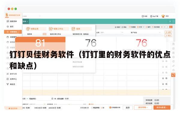 钉钉贝佳财务软件（钉钉里的财务软件的优点和缺点）