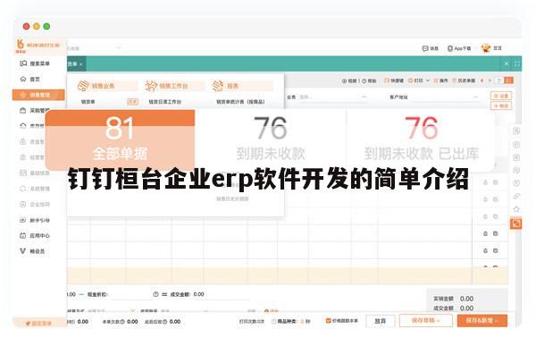 钉钉桓台企业erp软件开发的简单介绍