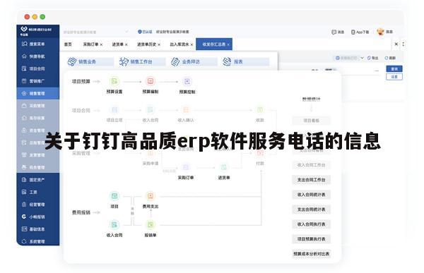 关于钉钉高品质erp软件服务电话的信息