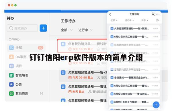 钉钉信阳erp软件版本的简单介绍