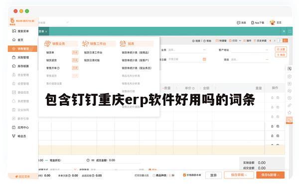 包含钉钉重庆erp软件好用吗的词条