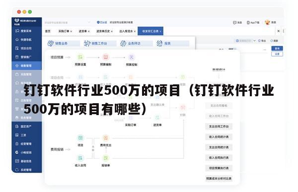 钉钉软件行业500万的项目（钉钉软件行业500万的项目有哪些）